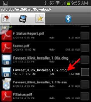 DMG file in Download folder
