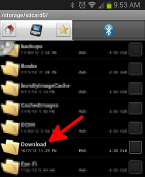 BlueFTP sdcard0