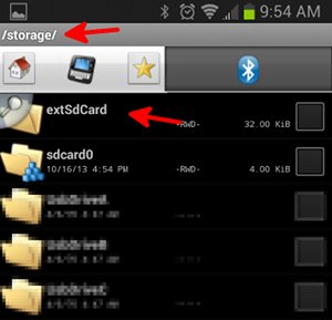 BlueFTP storage