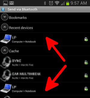 Select Bluetooth device