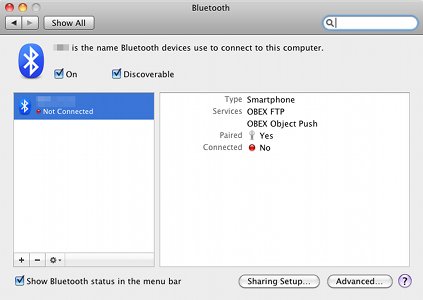 Bluetooth paired